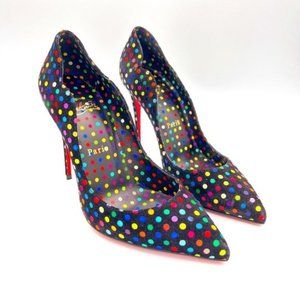 Christian Louboutin Polka Dot Hot Chick Leather Pumps